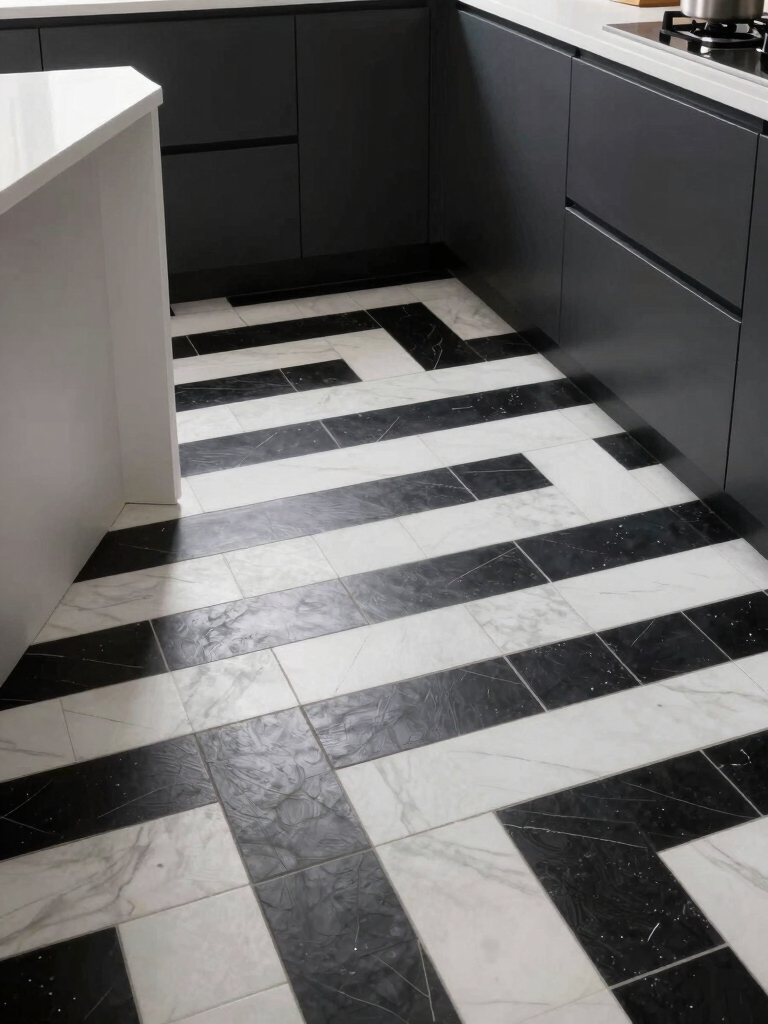 maximizing kitchen floor contrast