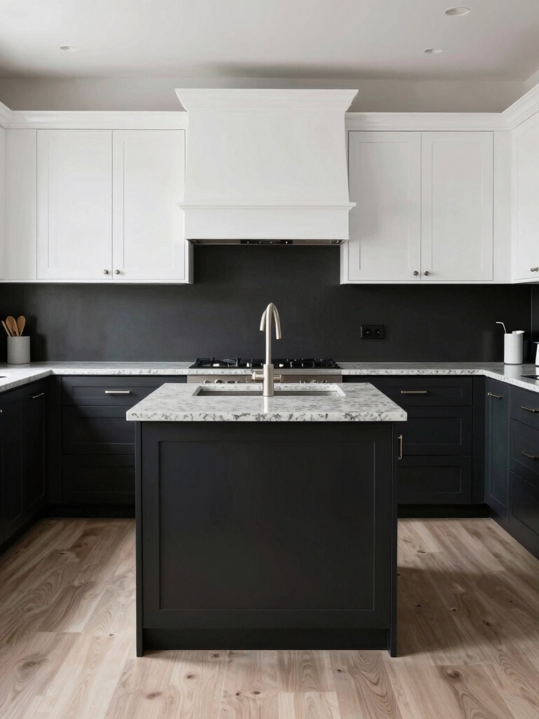 monochrome kitchen elegance balanced