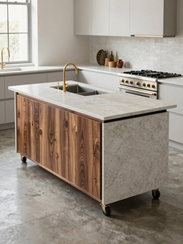 movable kitchen prep carts