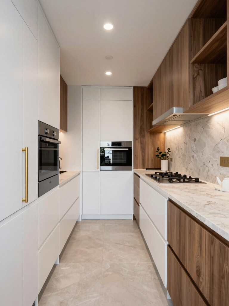 narrow luxury kitchen designs