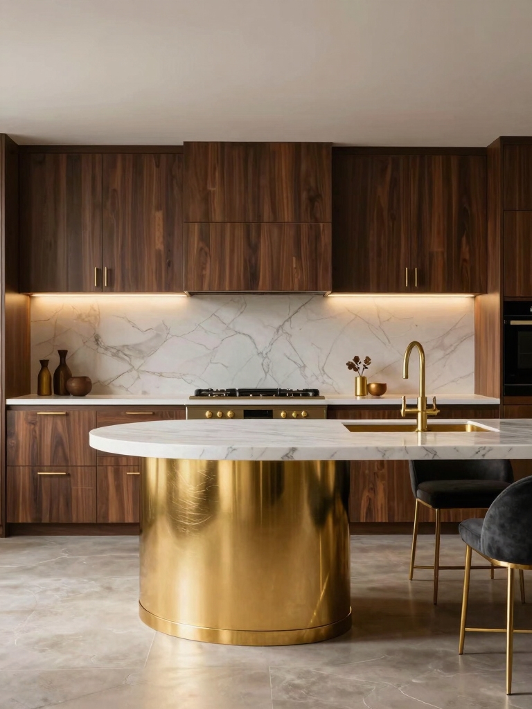 opulent gold kitchen accents