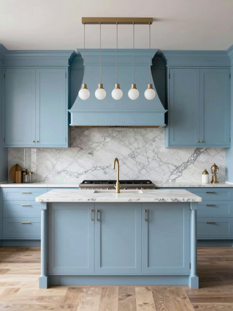 powder blue kitchen elegance