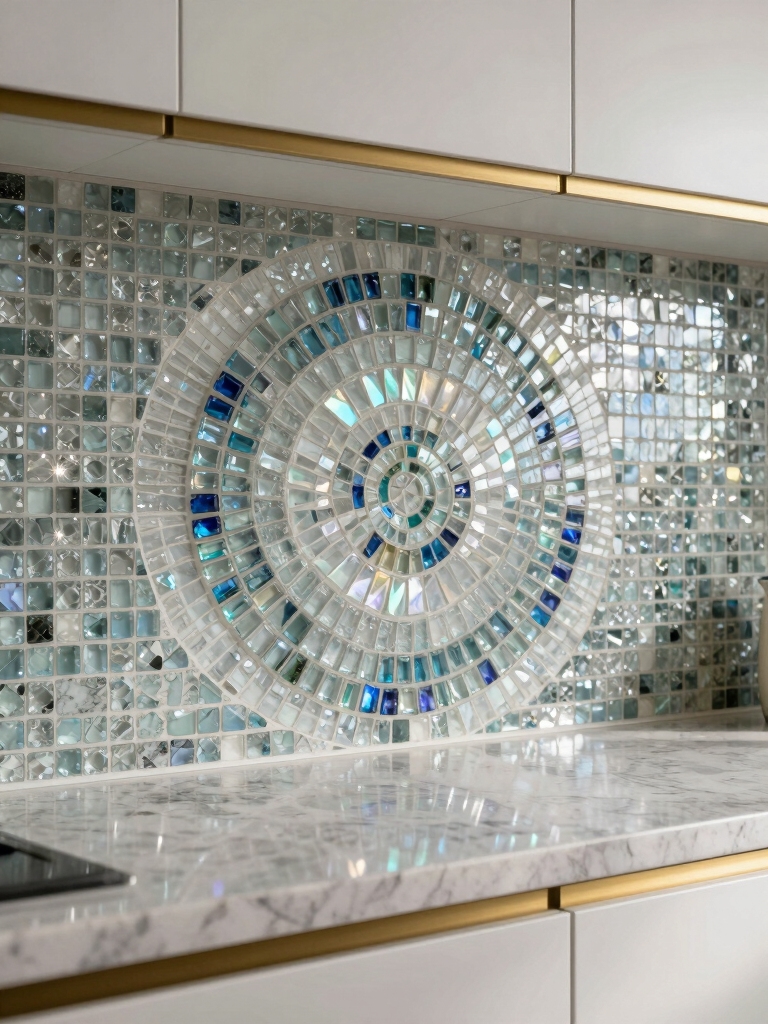 reflective glass mosaic beauty
