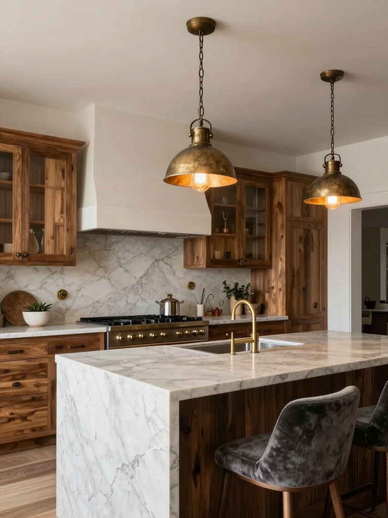 rustic ambiance through iron lighting