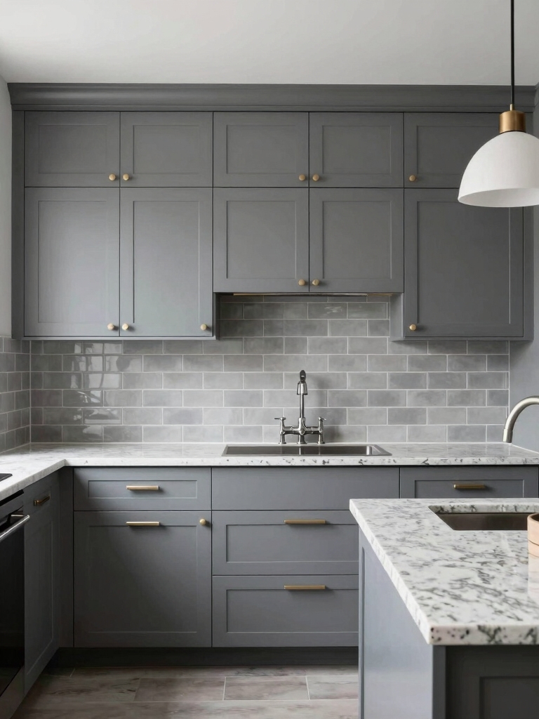 sleek gray kitchen designs