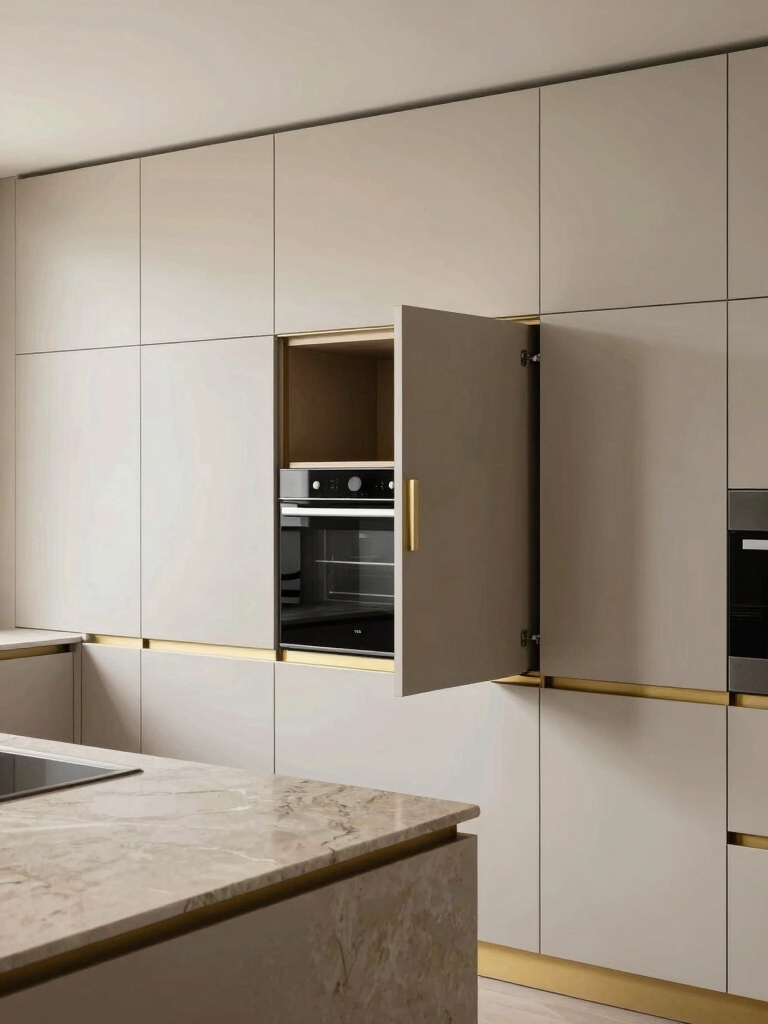 sleek seamless appliance concealment