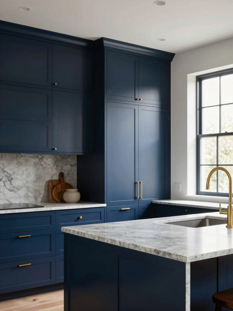 sophisticated calm kitchen design