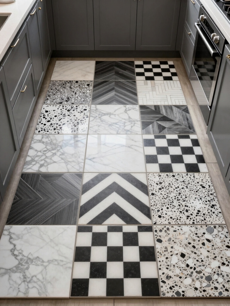 striking monochrome floor designs