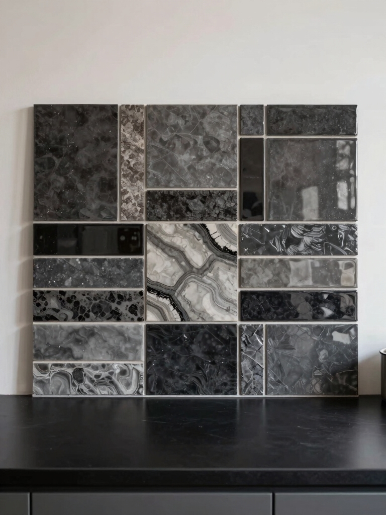 stylish black backsplash designs