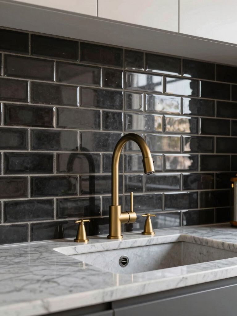 stylish protective sink backsplash