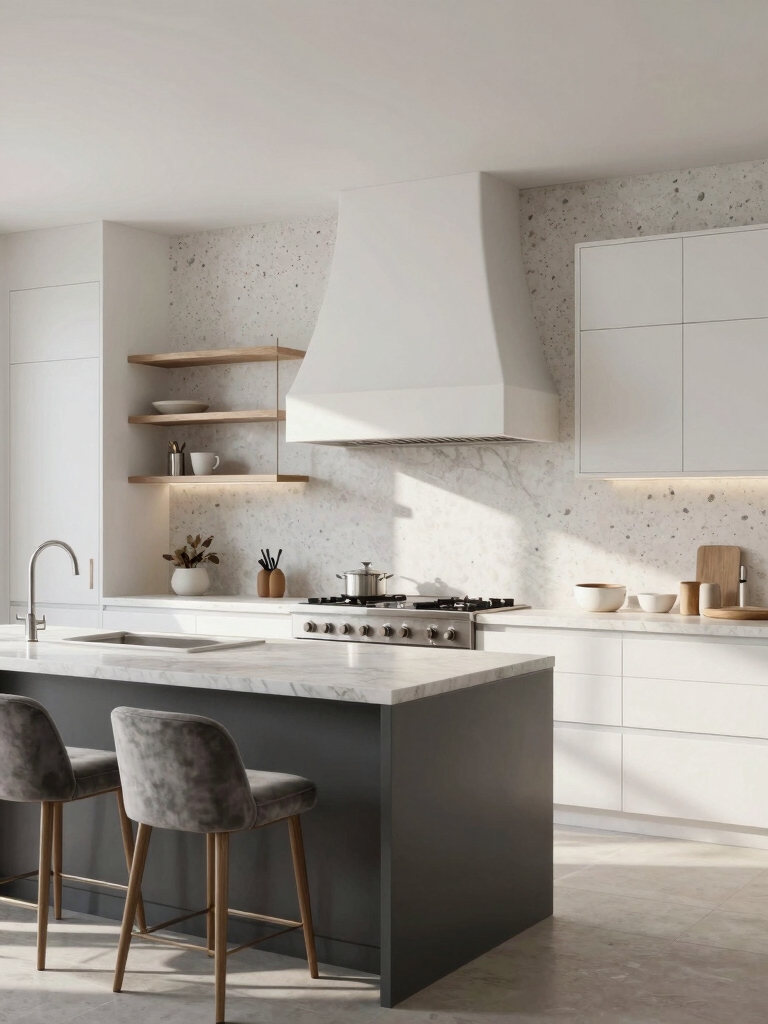 stylish white gray kitchen designs