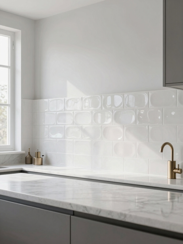 stylish white kitchen backsplashes