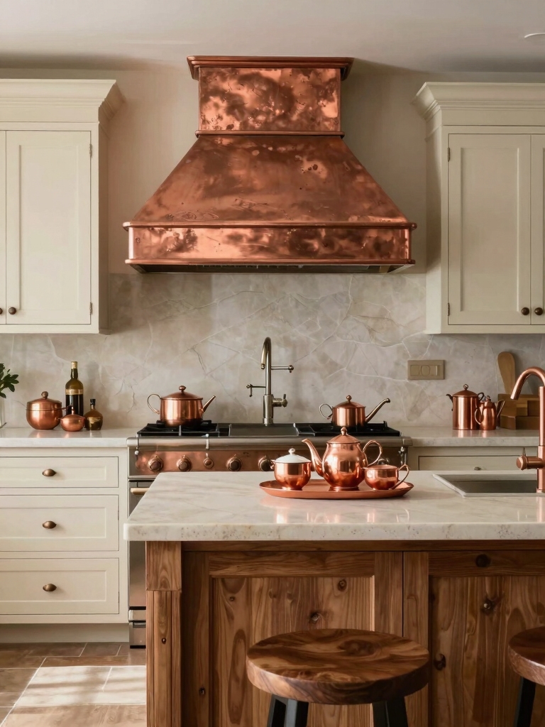 subtle copper design accents