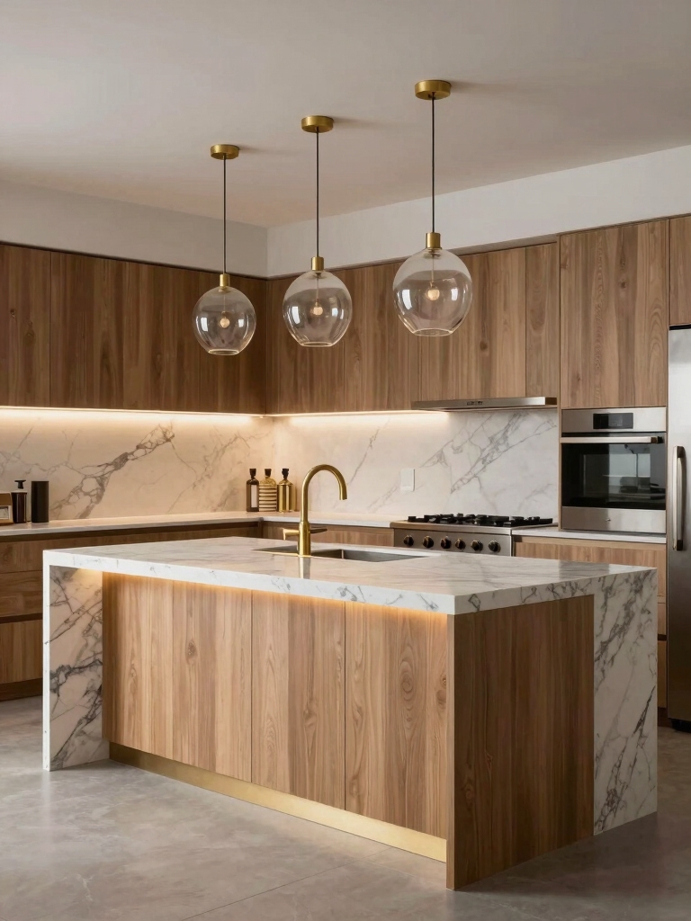 subtle recessed accent lighting