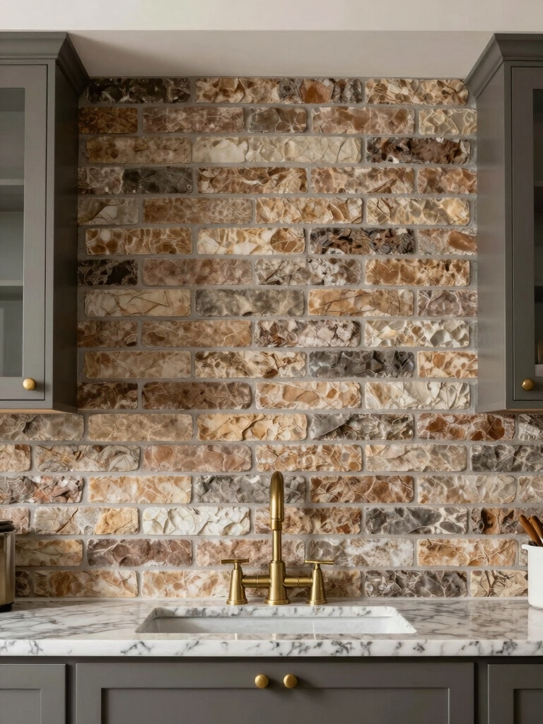 textured brick backsplash ideas