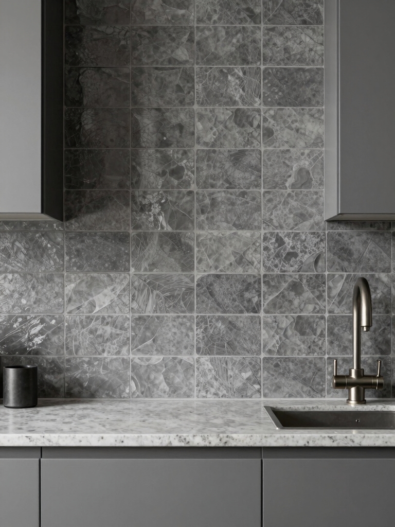 textured gray tile elegance