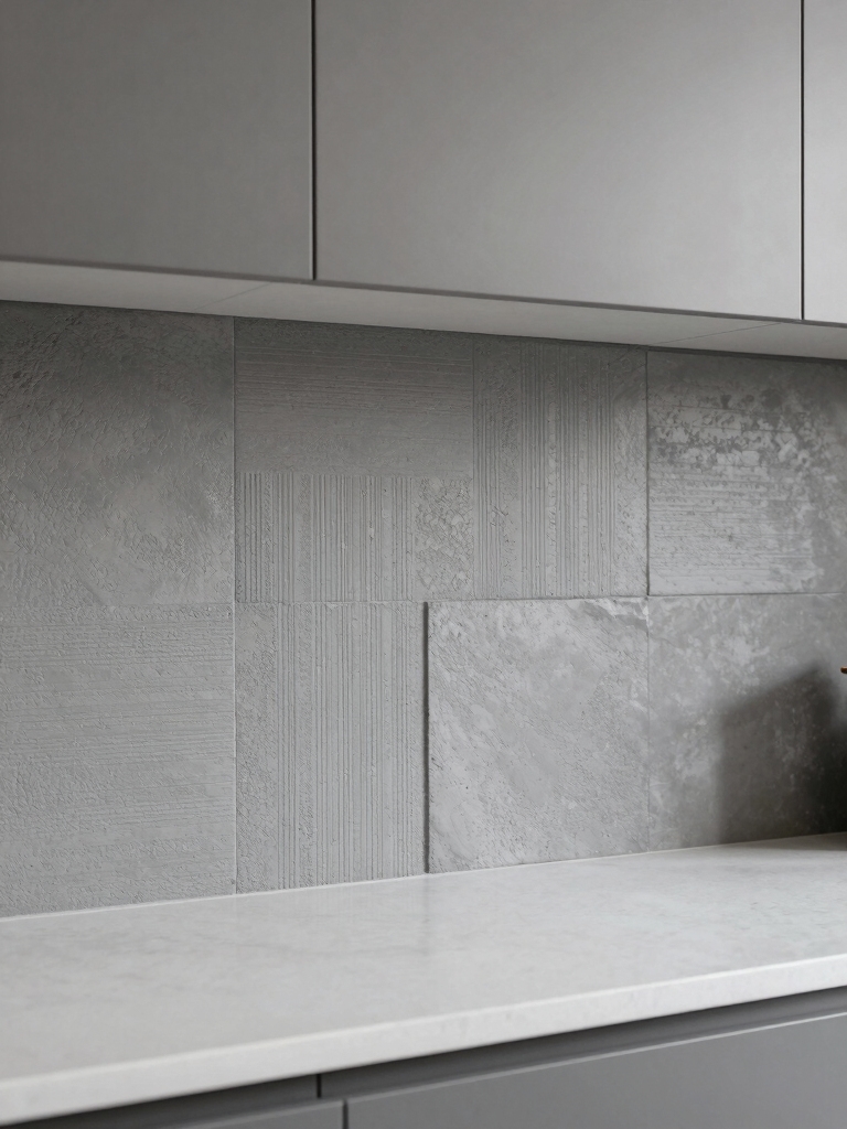 textured greys enhance kitchen elegance