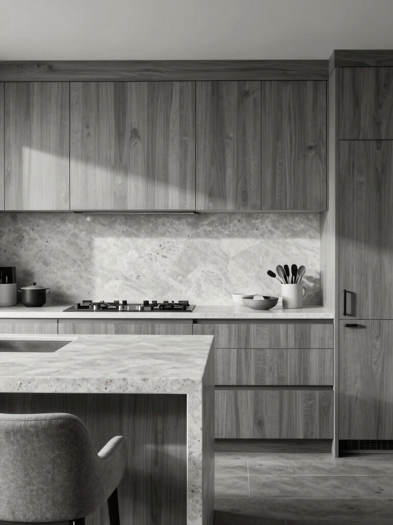 textured harmony in kitchens