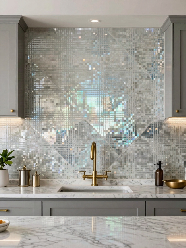 textured reflective mosaic elegance
