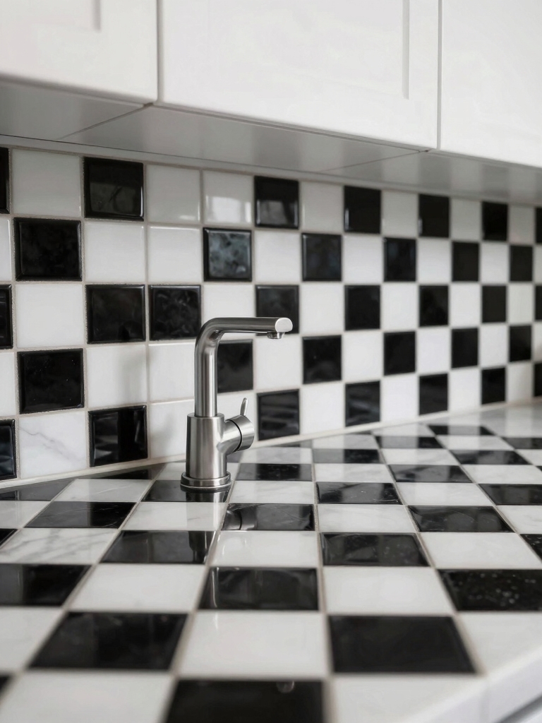 timeless contrast with checkerboard