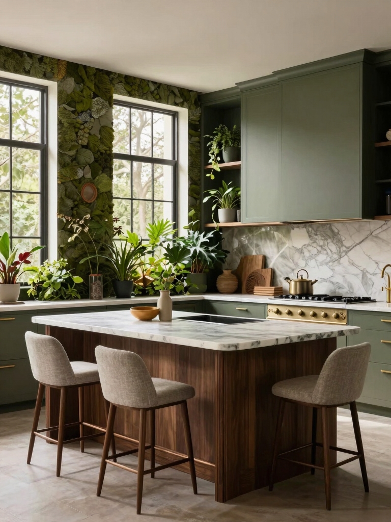 tranquil green kitchen serenity