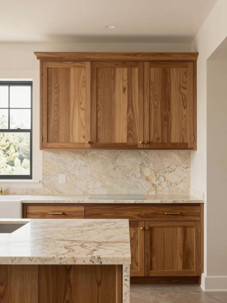 warm neutrals highlight oak