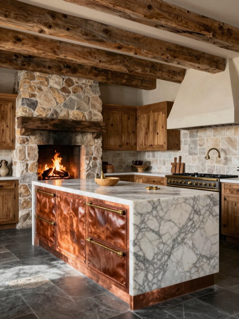 warm tactile inviting kitchen