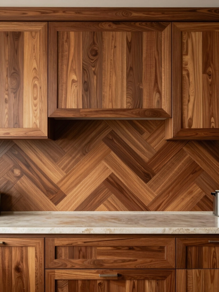 warm wood backsplash ideas