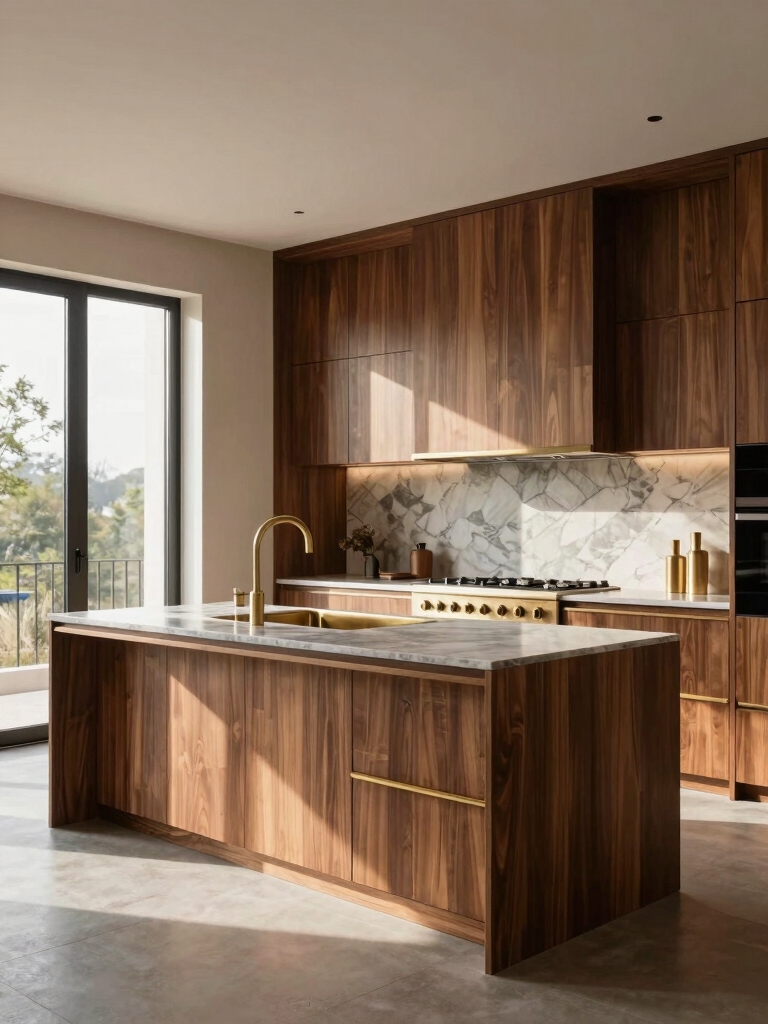 warm wood meets sleek elegance